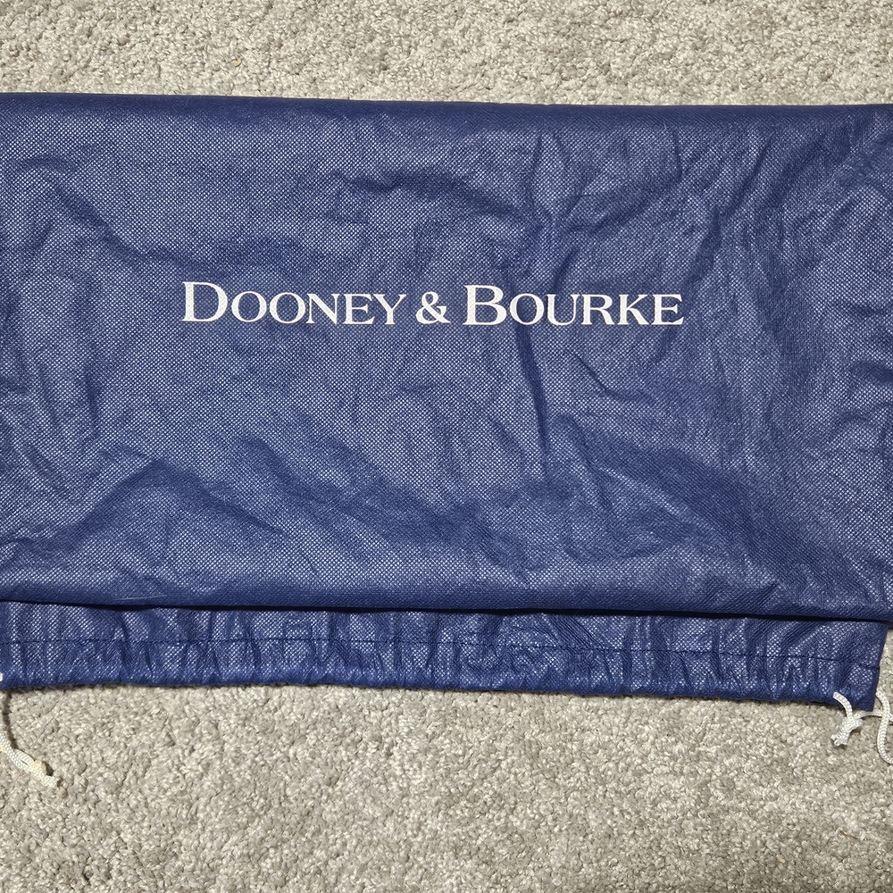 NWT - Vintage Dooney & Bourke Navy and Tan Leather Satchel - Picture 8 of 13
